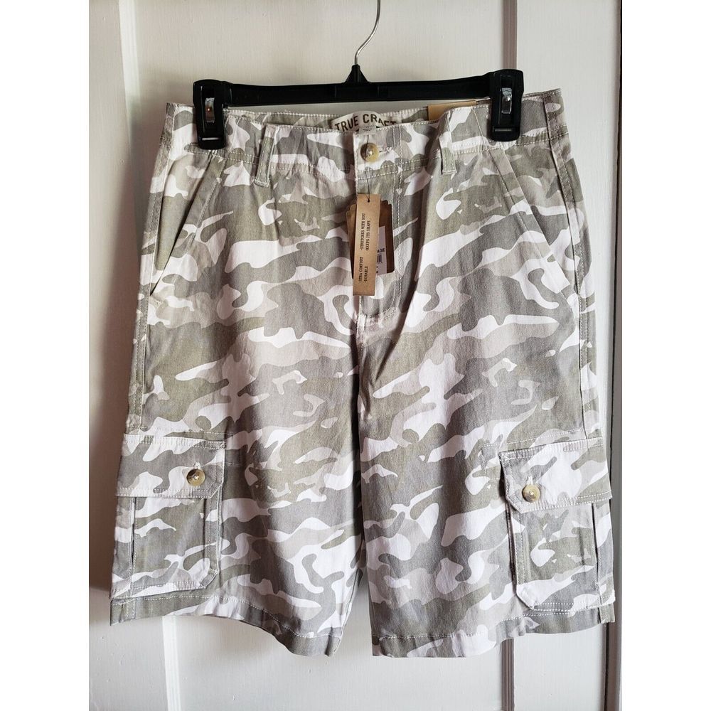 TRUE‎ CRAFT FLEX BOYS' camouflage print CARGO SHORTS 14 AVERAGE NWT
